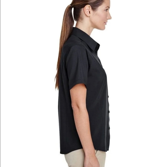 Ladies Black Performance Button up Black NWT 2XL - Picture 2 of 4